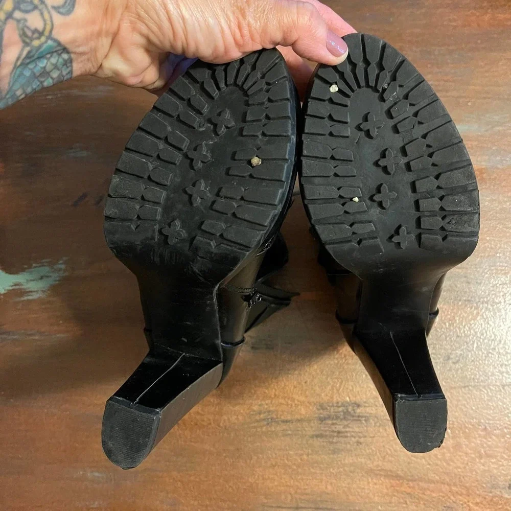 ShoeDazzle High Heels Ankle Boots Sz 9 - Picture 7 of 10